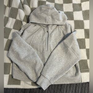 Grey Scuba Oversized Half-Zip Hoodie M/L